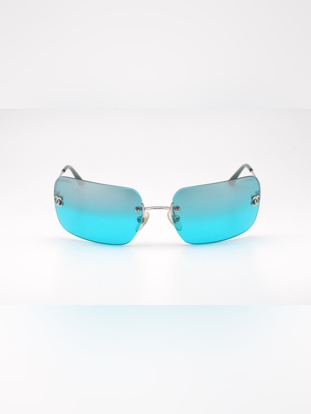 CHANEL Rimless Turquoise Gradient sunglasses